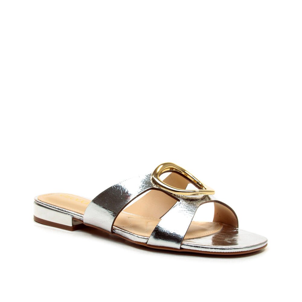 Rasteira Couro Prata Cecconello 2498004-16 Prata 2