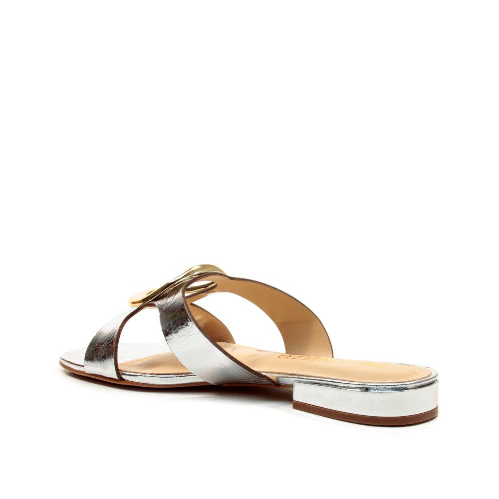 Rasteira Couro Prata Cecconello 2498004-16 Prata 3