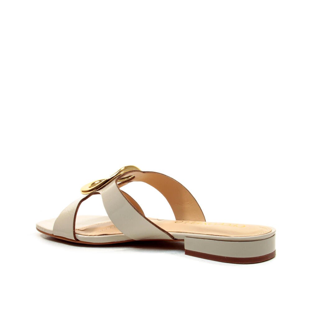 Rasteira Couro Off White Cecconello 2498004-17 Off White 3