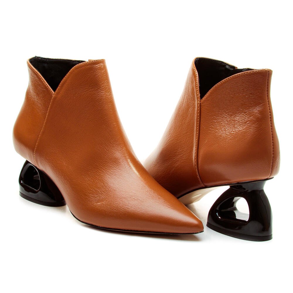 Bota Couro Marrom Cano Curto Cecconello 2449001-7 Marrom 5