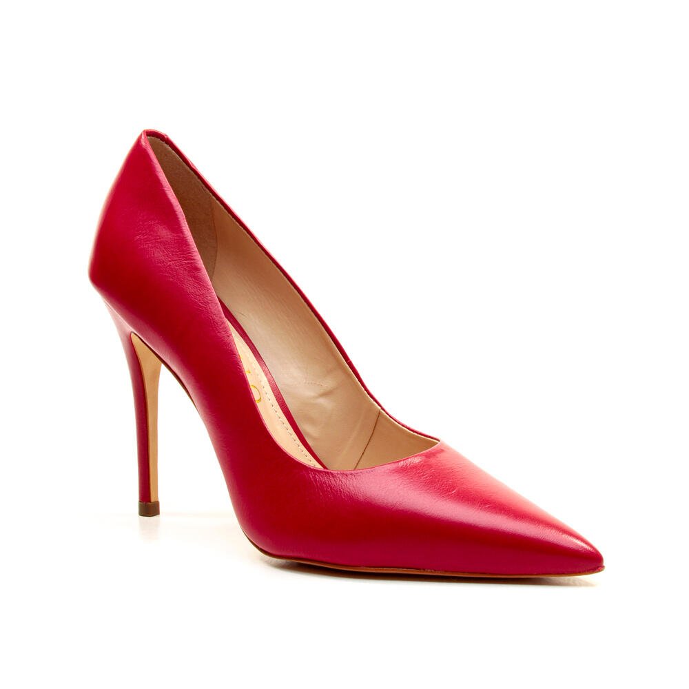 Scarpin Couro Vermelho Salto Alto Cecconello 2130008-50 Vermelho 2