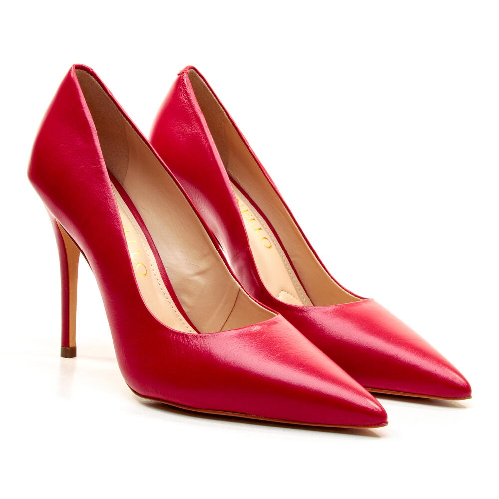 Scarpin Couro Vermelho Salto Alto Cecconello 2130008-50 Vermelho 4