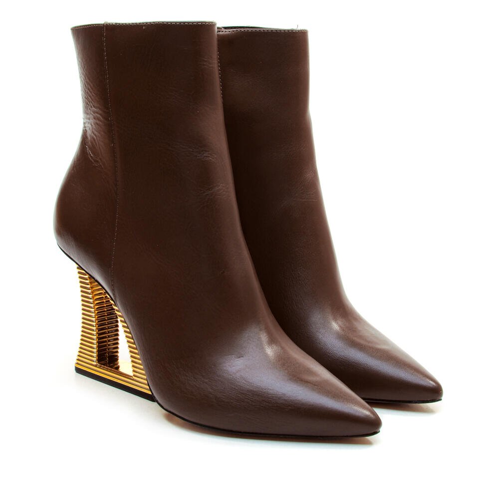 Bota Couro Marrom Cano Curto Cecconello 2443001-12 Marrom 4