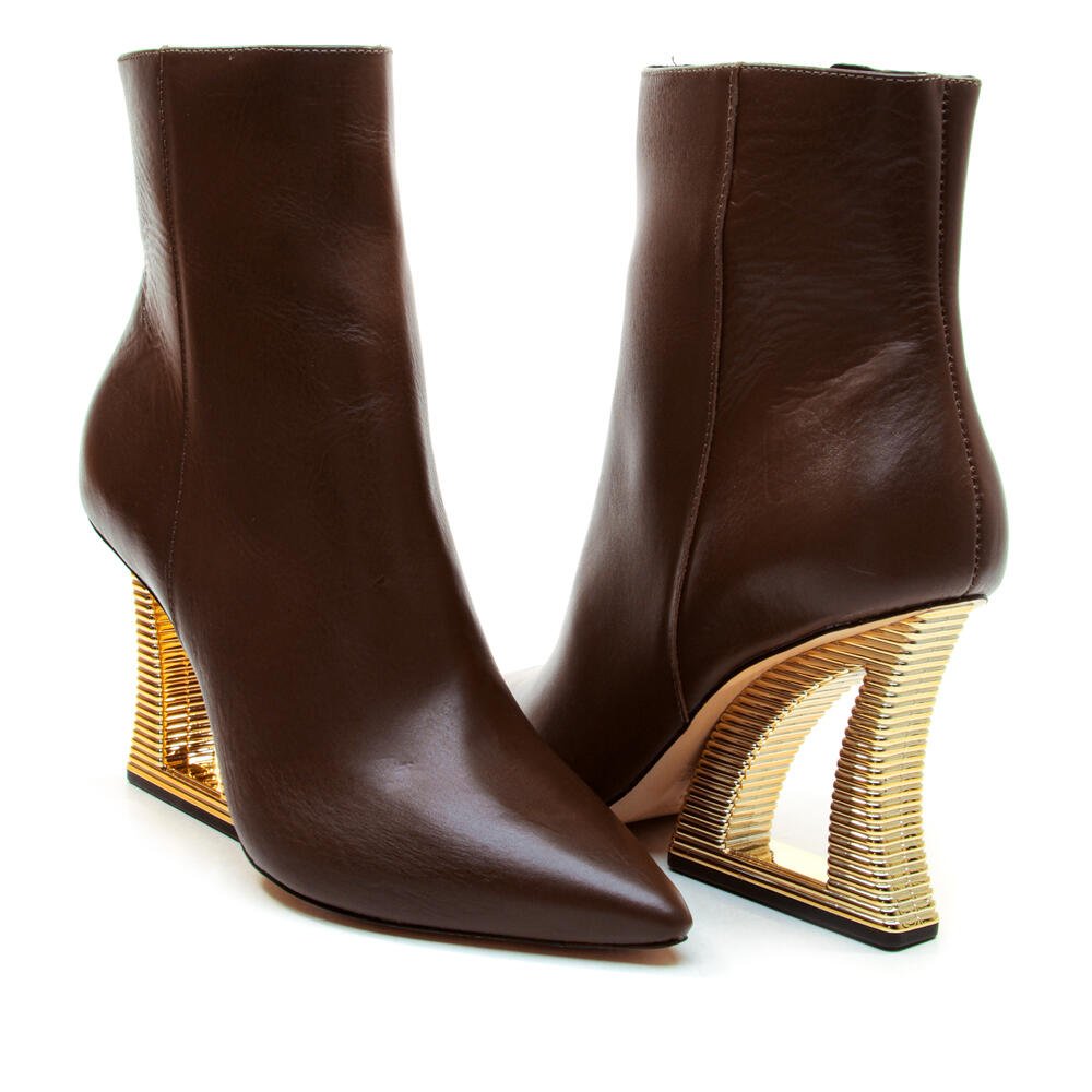 Bota Couro Marrom Cano Curto Cecconello 2443001-12 Marrom 5