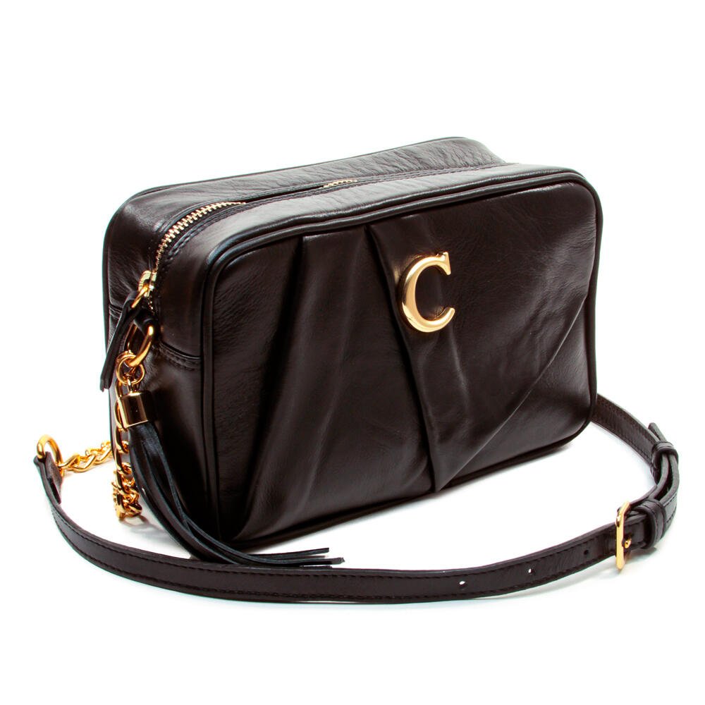 Bolsa Couro Preto Cecconello C2621-2 Preto 5