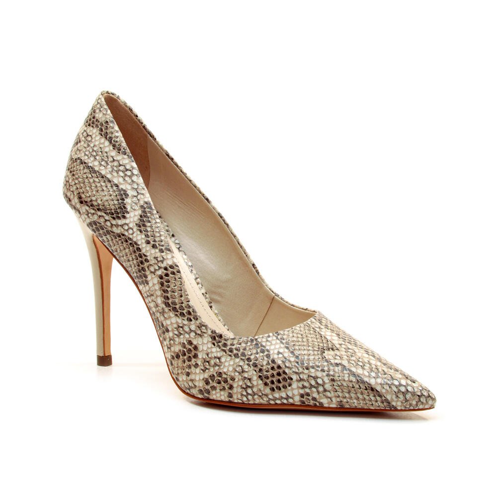 Scarpin Couro Off White Salto Alto Cecconello 2130008-135 Animal Print 2