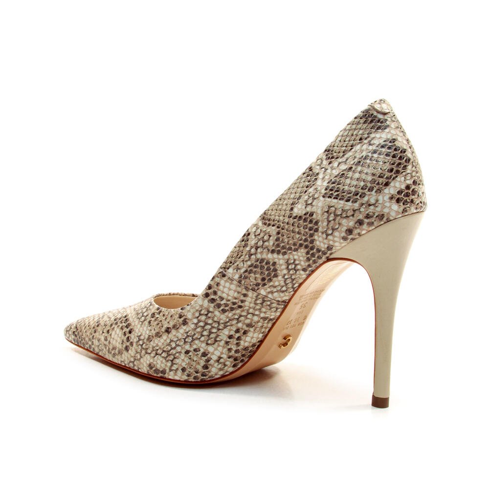 Scarpin Couro Off White Salto Alto Cecconello 2130008-135 Animal Print 3