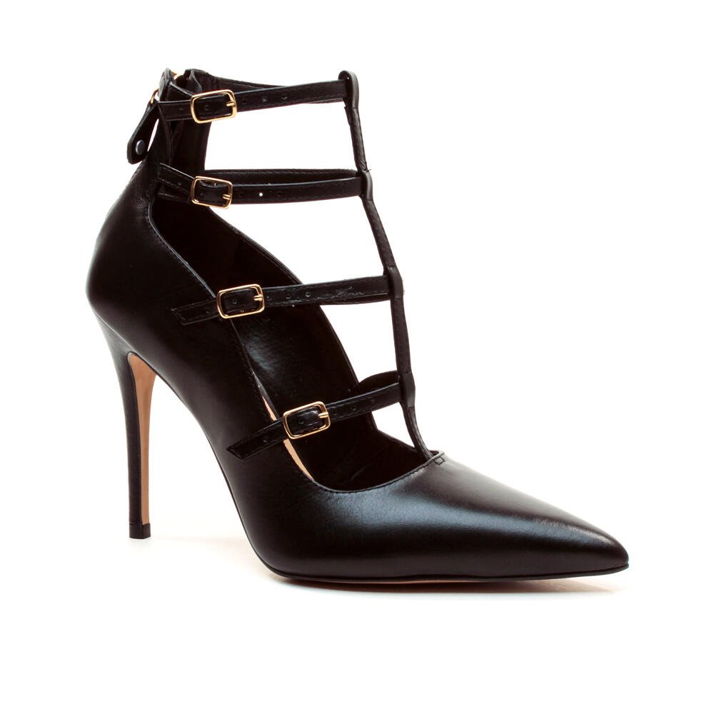 Scarpin Couro Preto Salto Alto Cecconello 2396011-4 Preto 2