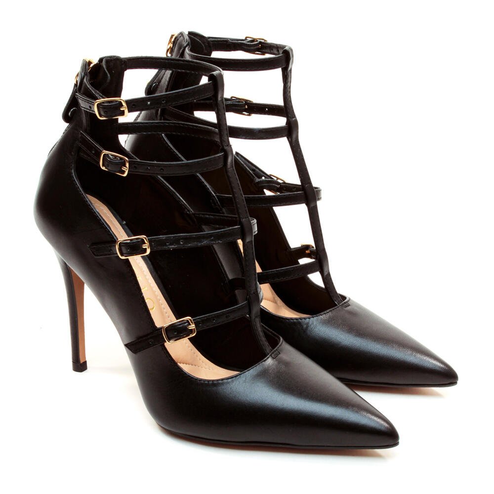 Scarpin Couro Preto Salto Alto Cecconello 2396011-4 Preto 5