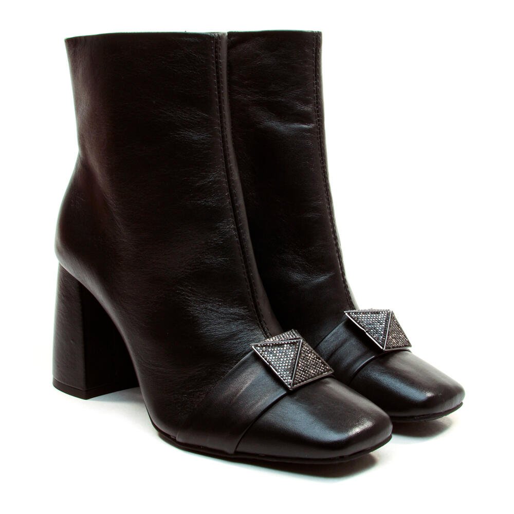 Bota Couro Preto Cano Curto Cecconello 2441010-1 Preto 4