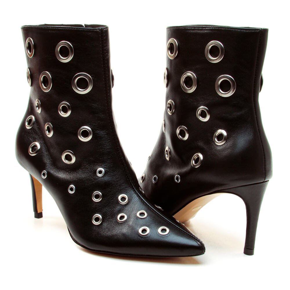 Bota Couro Preto Cano Curto Cecconello 2447011-1 Preto 5