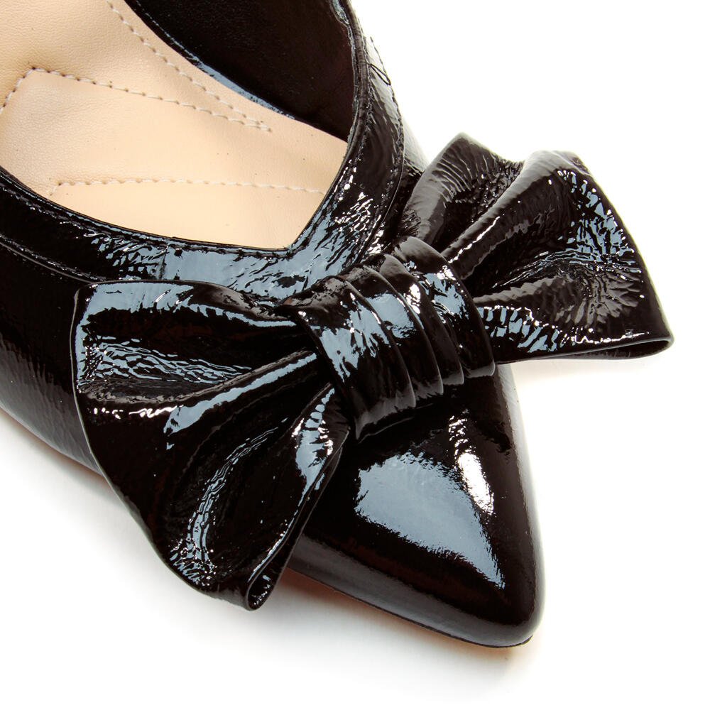 Slingback Couro Preto Salto Médio Cecconello 2464001-3 Preto 5