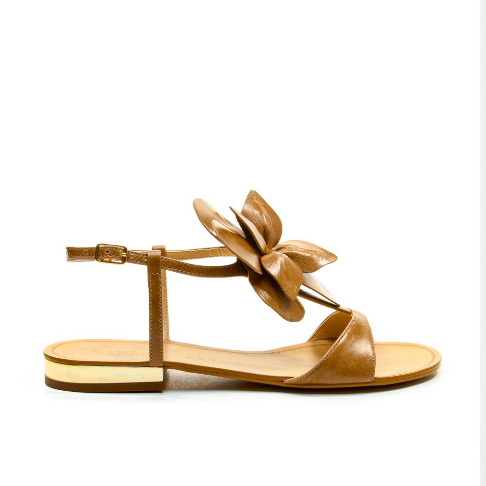 Rasteira Couro Marrom Cecconello 2724020-3