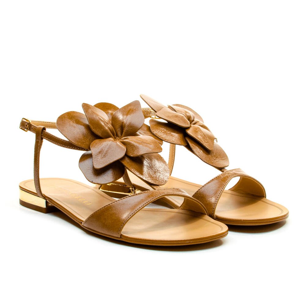 Rasteira Couro Marrom Cecconello 2724020-3 Marrom 5