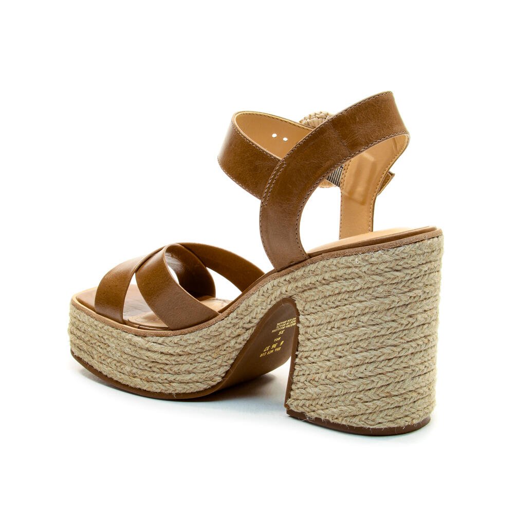 Sandália Plataforma Couro Marrom Cecconello 2850001-3 Marrom 4