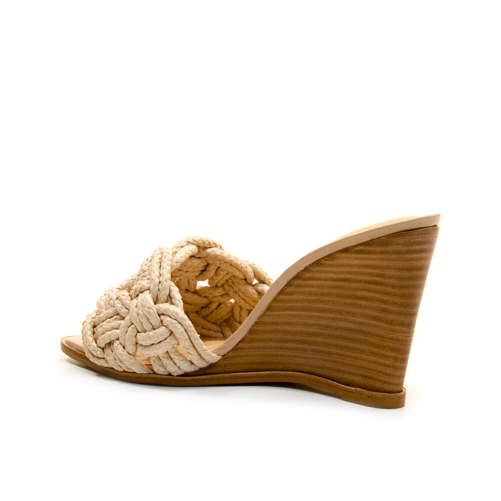 Tamanco Palha Natural Salto Alto Cecconello 2770002-2 Bege 4