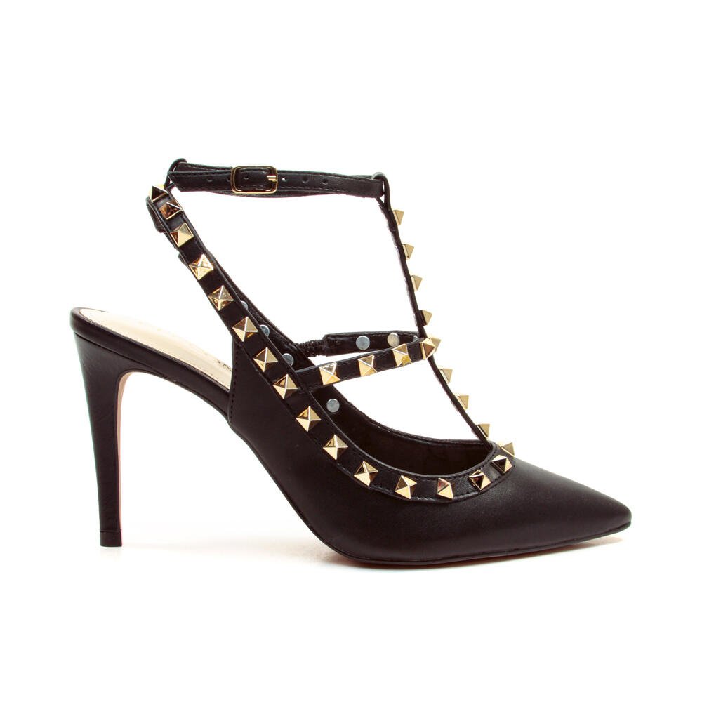 Slingback Preto Salto Alto Cecconello 2439001-20 Preto 5