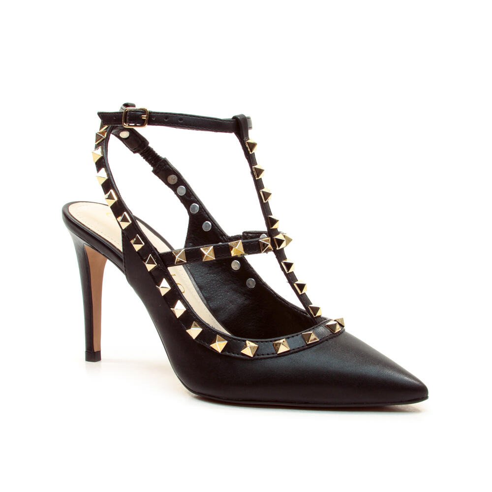 Slingback Preto Salto Alto Cecconello 2439001-20