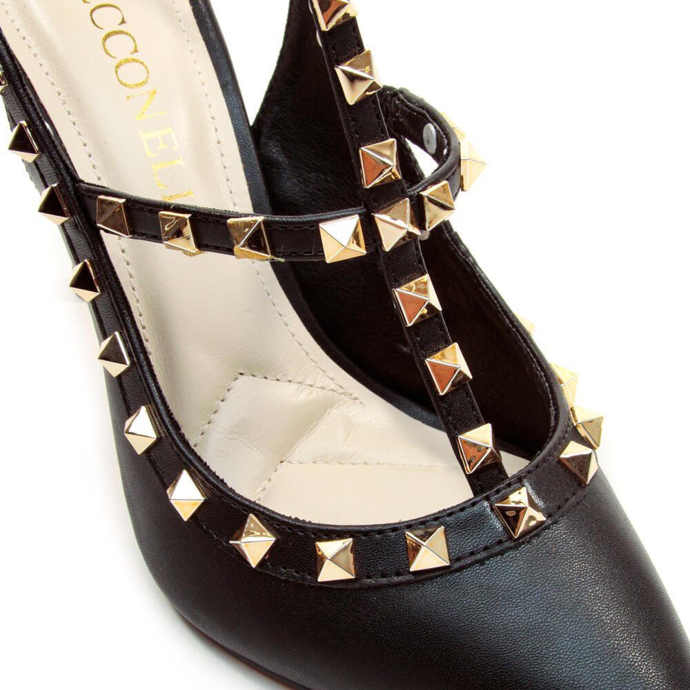 Slingback Preto Salto Alto Cecconello 2439001-20 Preto 4