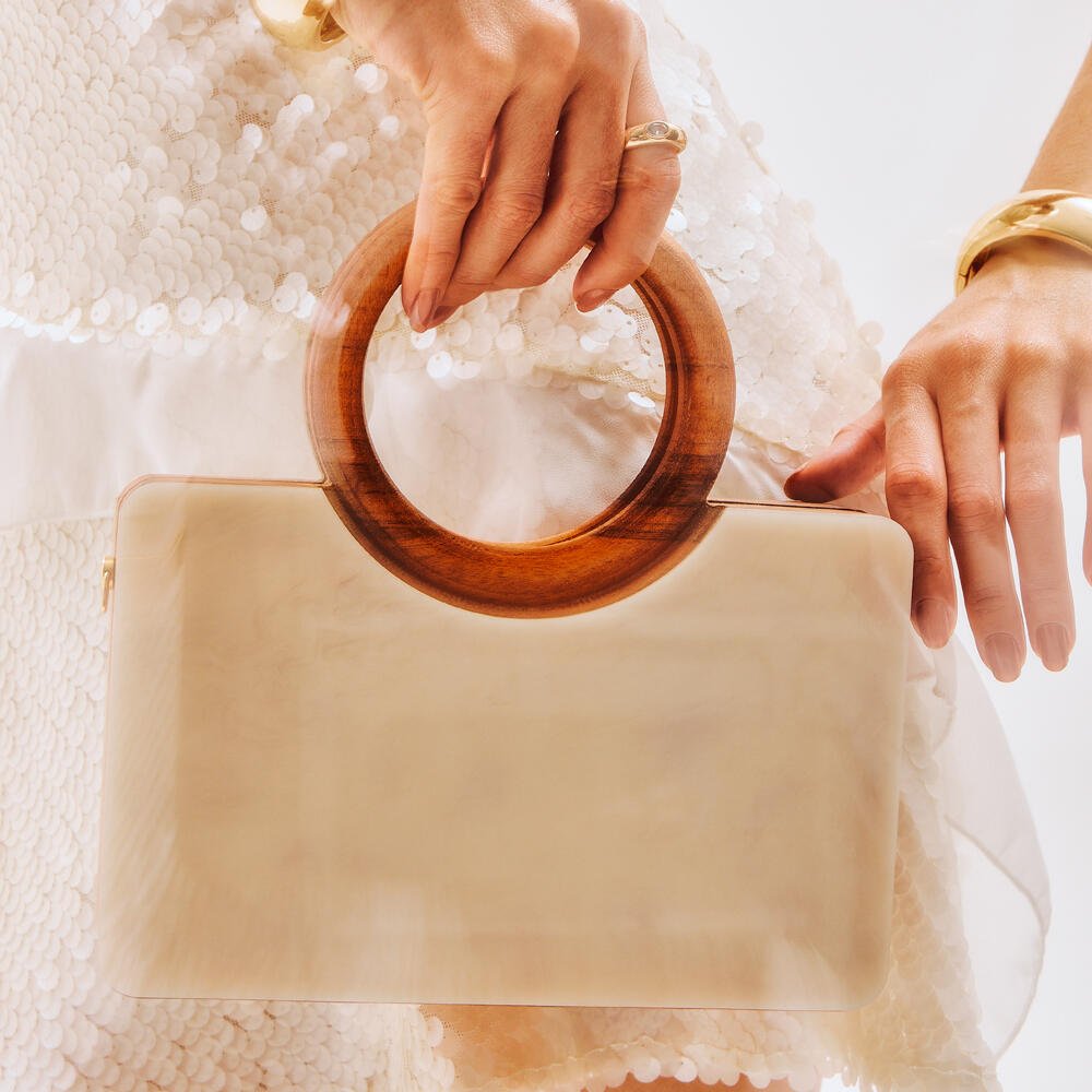 Bolsa Acrilico Perolado Cecconello C2639-1 Pérola 3