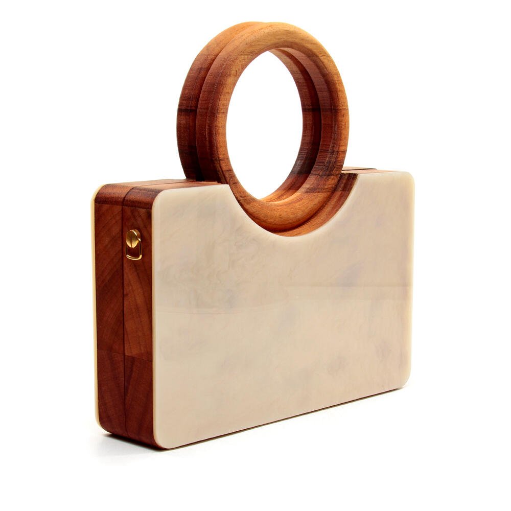 Bolsa Acrilico Perolado Cecconello C2639-1 Pérola 4