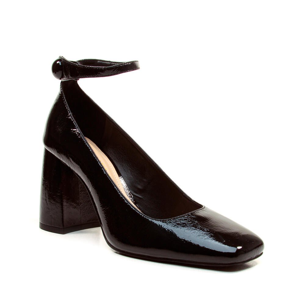 Scarpin Preto Salto Bloco Alto Cecconello 2441017-1 Preto 2