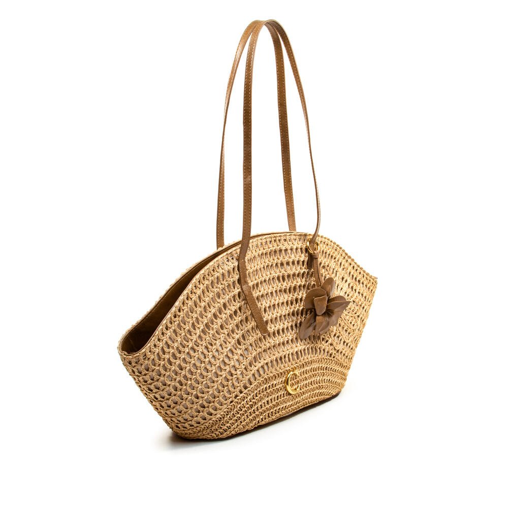 Bolsa Palha Natural Cecconello C2637-2 Bege 3