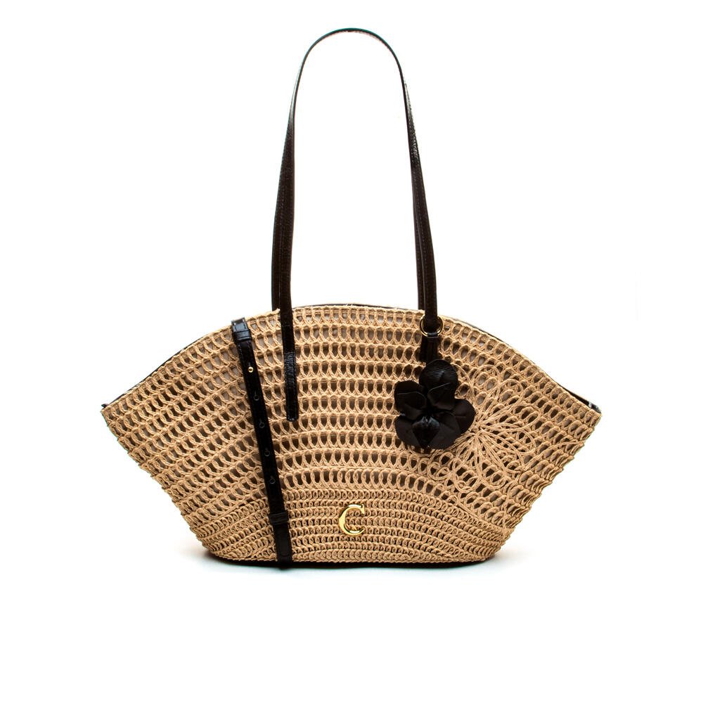 Bolsa Palha Natural Cecconello C2637-1 Bege 2