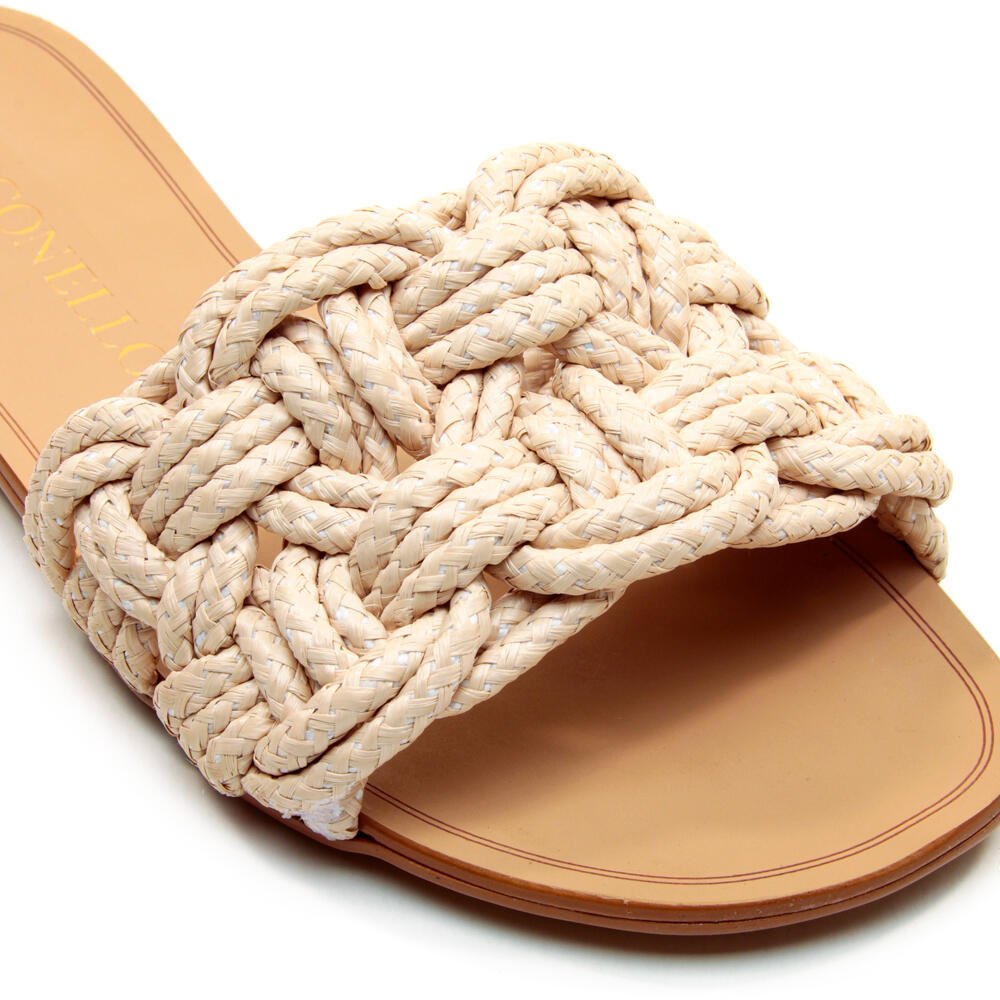 Rasteira Palha Natural Cecconello 2724015-2 Bege 5