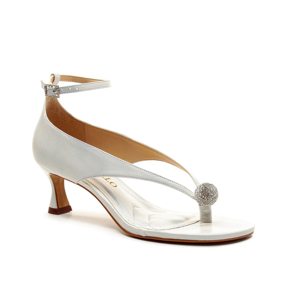 Sandália Couro Branco Salto Baixo Cecconello 2792002-2 Branco 3