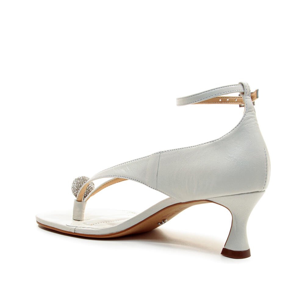 Sandália Couro Branco Salto Baixo Cecconello 2792002-2 Branco 4