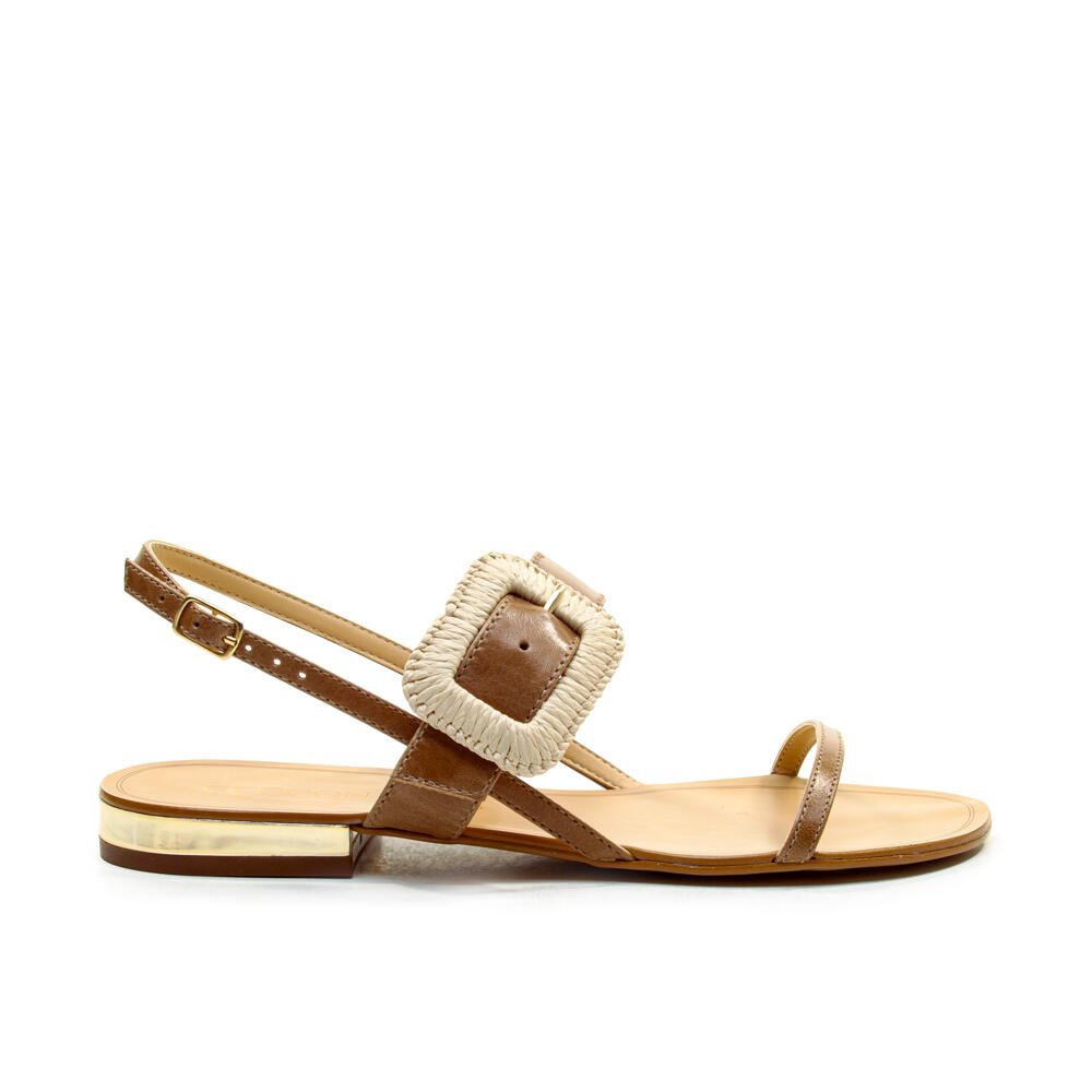 Rasteira Couro Marrom Cecconello 2724017-2