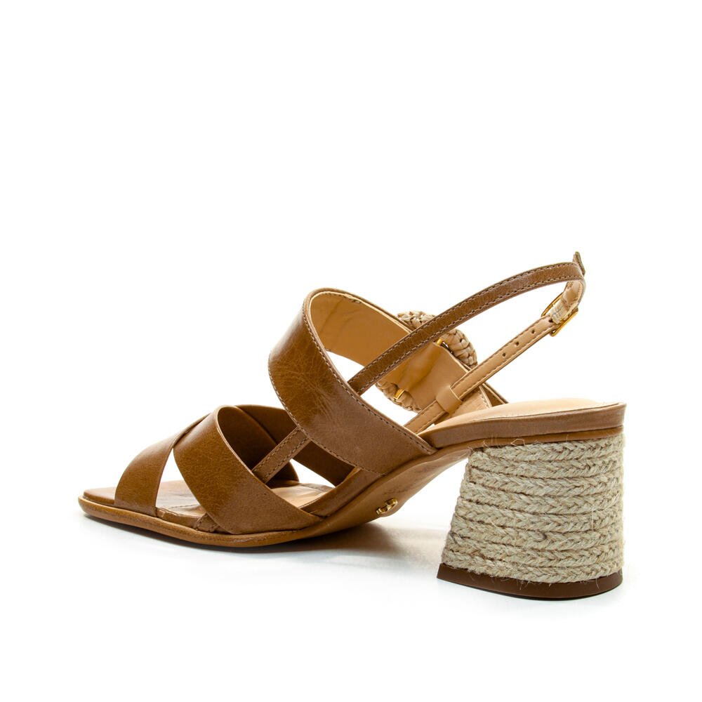 Sandália Couro Marrom Salto Bloco Cecconello 2851001-2 Marrom 4