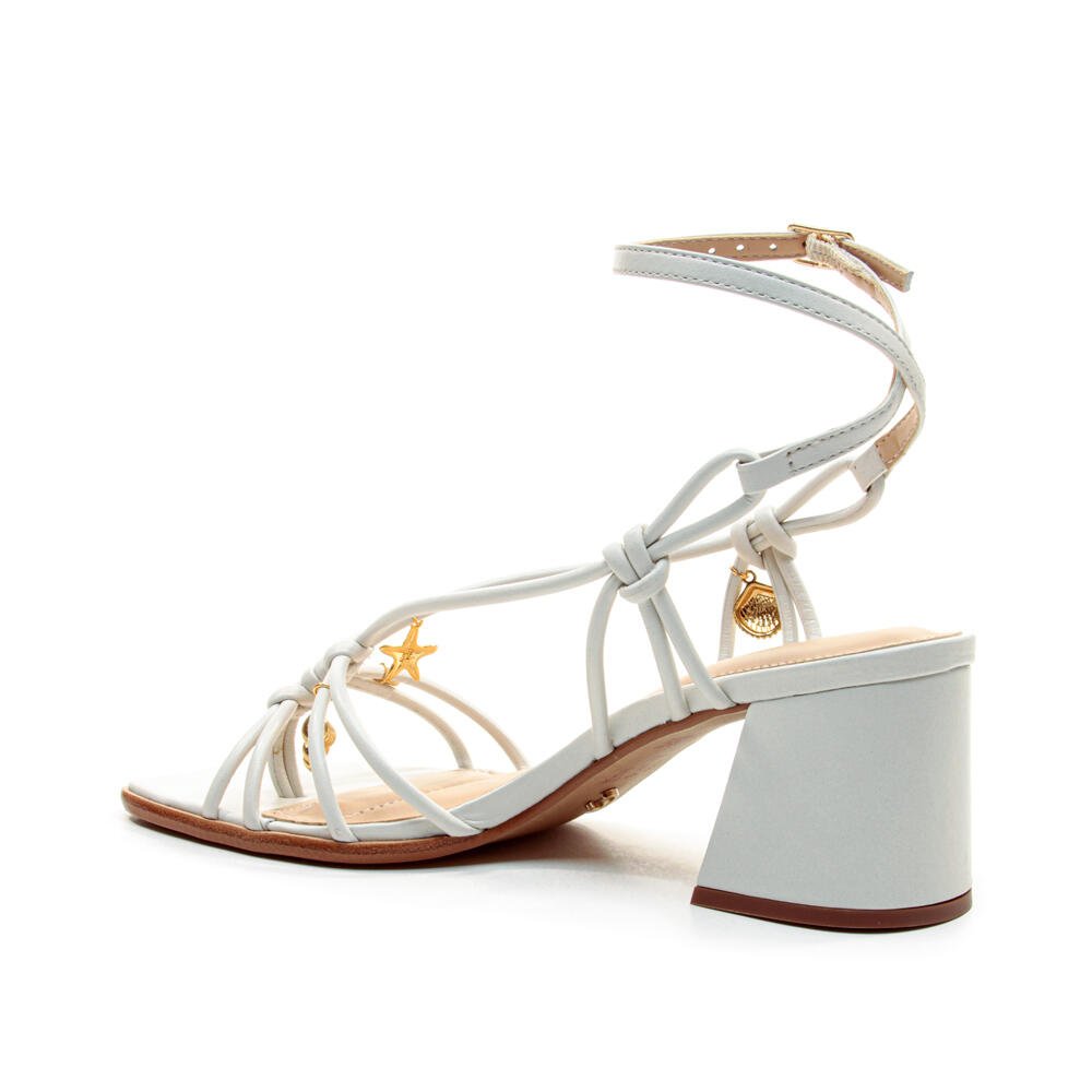 Sandália Couro Branco Salto Médio Cecconello 2786006-2 Branco 4