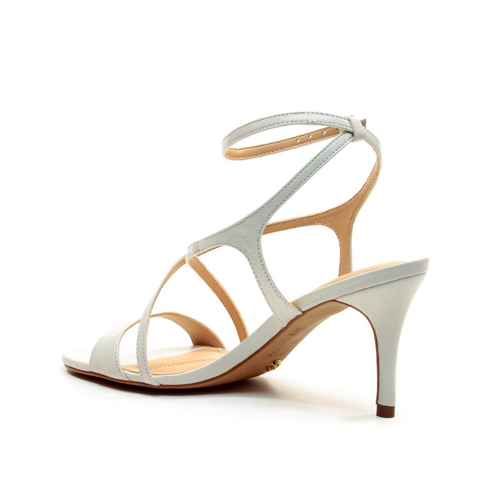 Sandália Couro Branco Salto Médio Cecconello 2826004-2 Branco 4