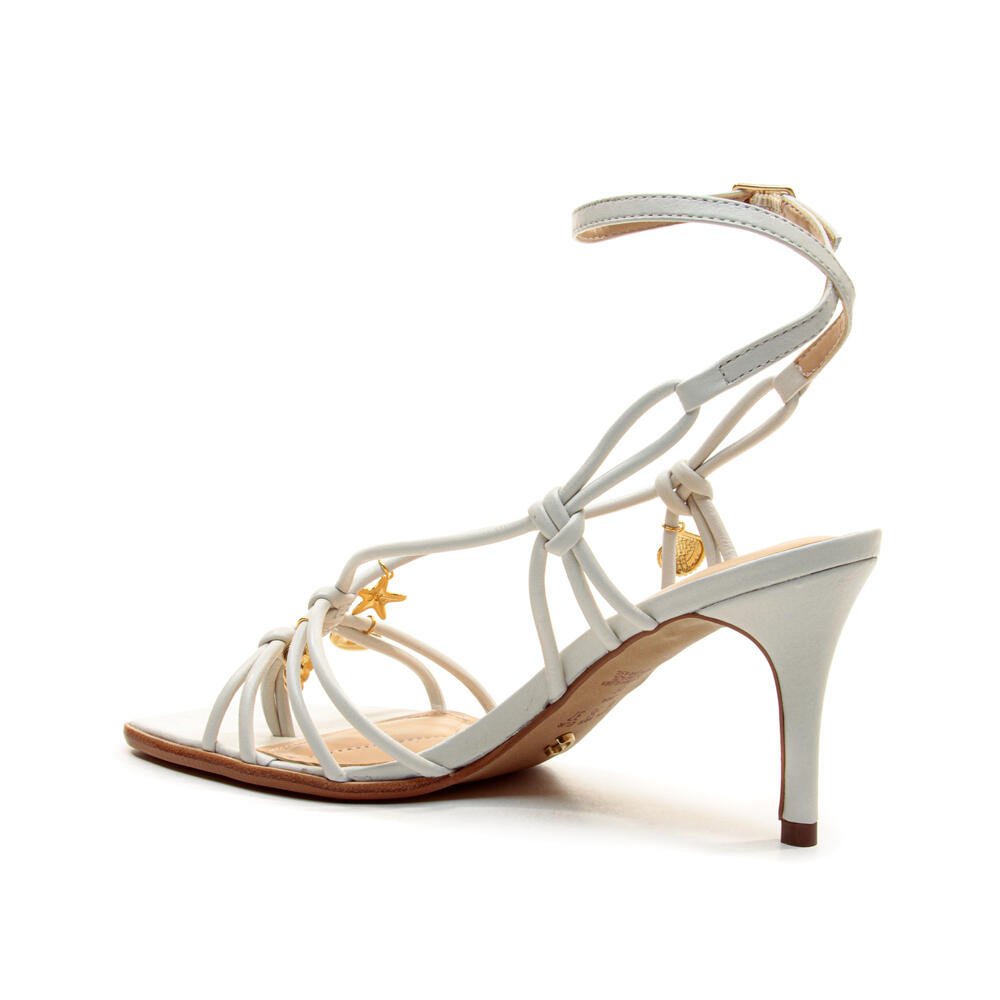 Sandália Couro Branco Salto Médio Cecconello 2711003-3 Branco 4