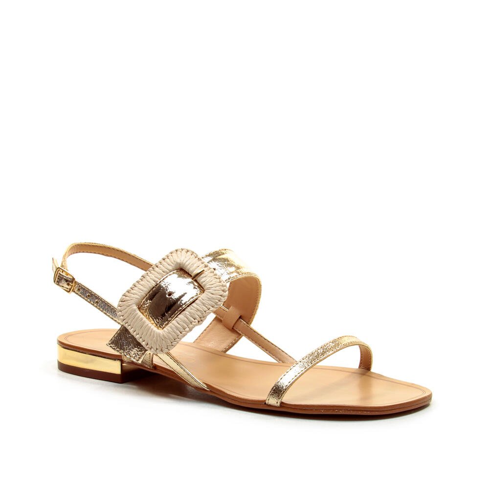 Rasteira Couro Ouro Light Cecconello 2724017-1 Dourado 3