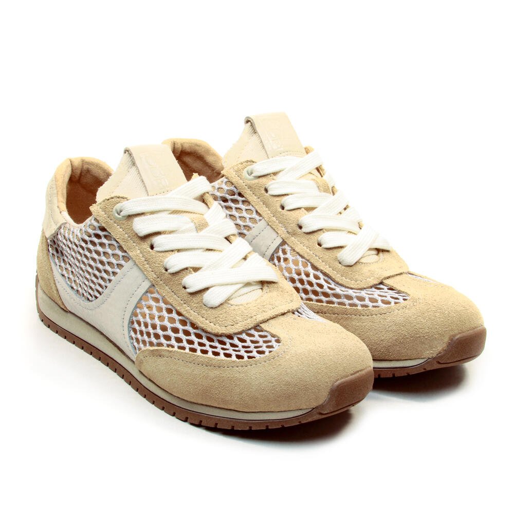 TÊNis Casual Couro Bege Cecconello 2756001-6 Bege 4