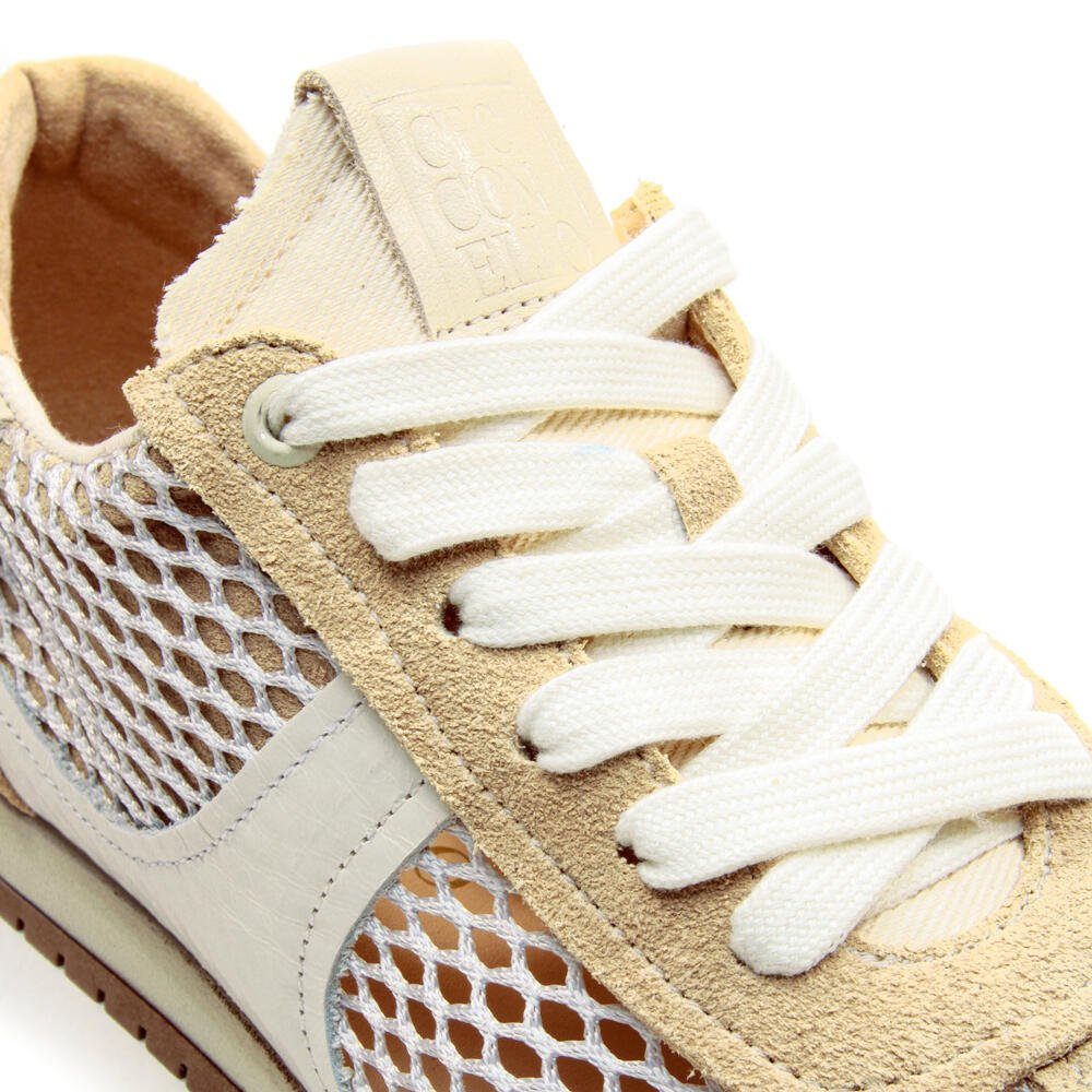 TÊNis Casual Couro Bege Cecconello 2756001-6 Bege 5