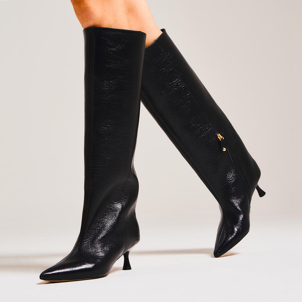 Bota Couro Preto Cano Longo Cecconello 2929002-2 Preto 2