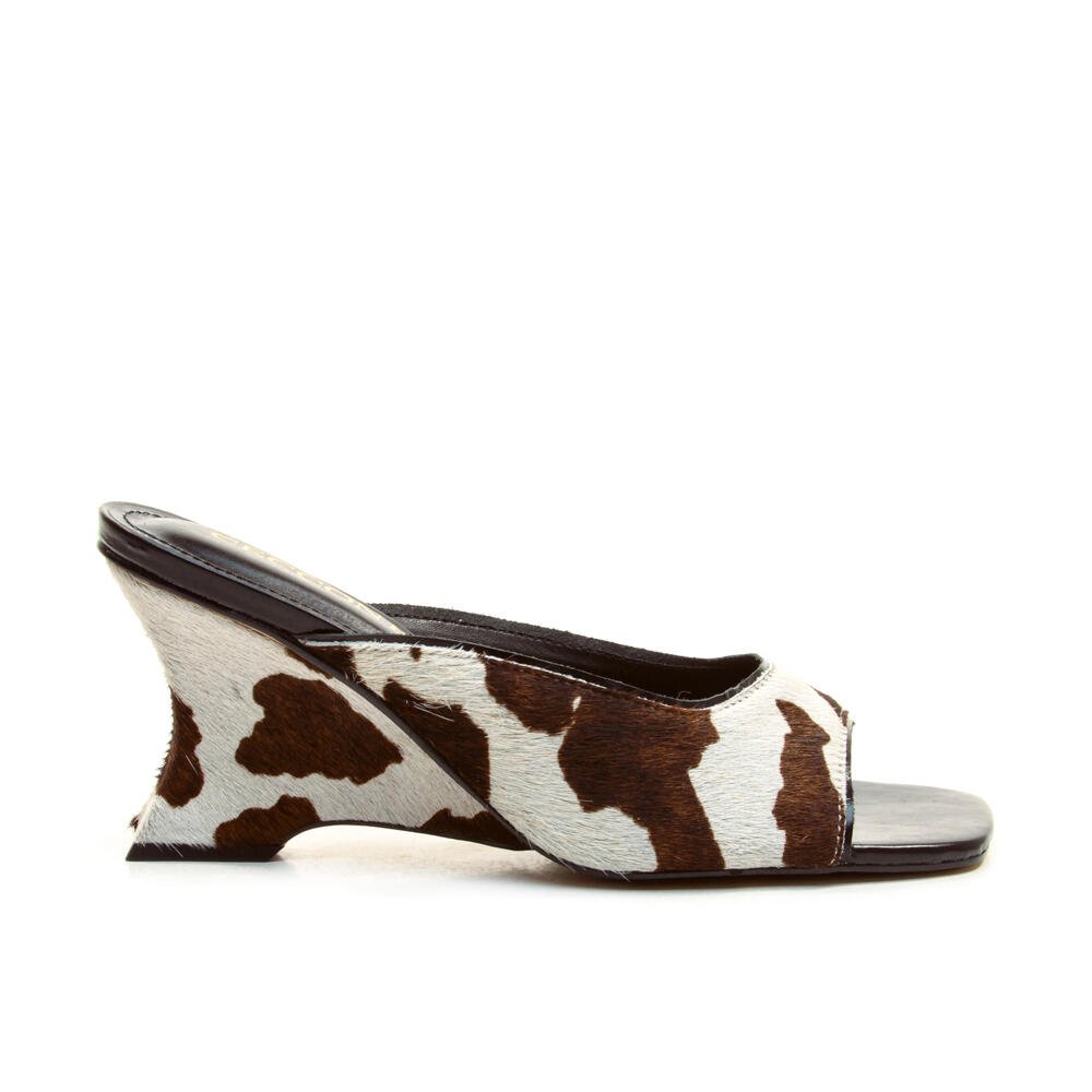 Tamanco Couro Animal Print Cecconello 2916001-1