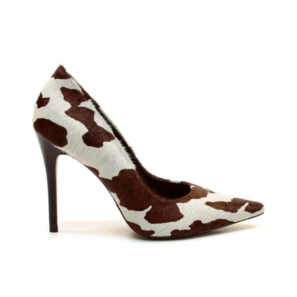 Scarpin Couro Animal Print Cecconello 2931001-1