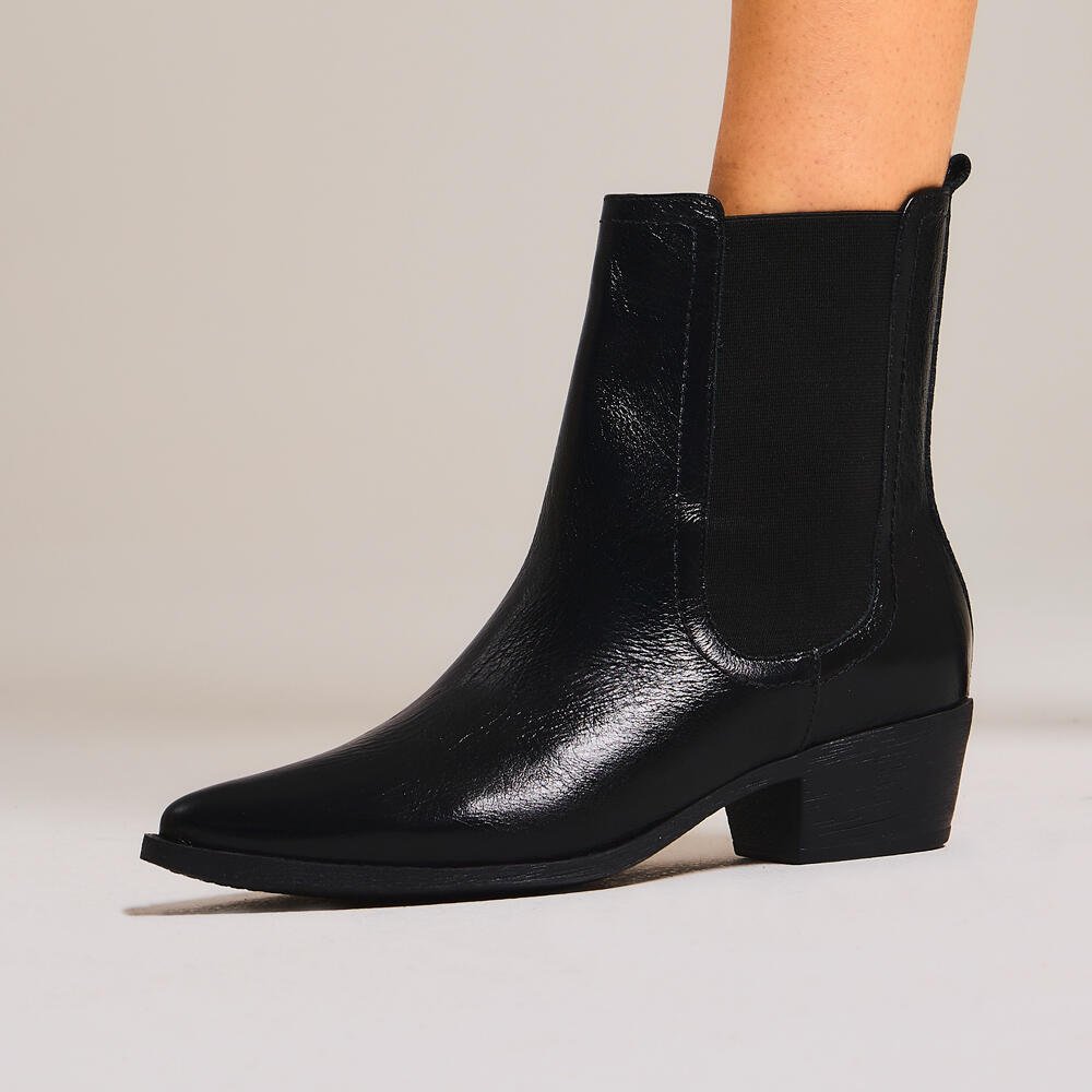 Bota Couro Preto Cano Curto Cecconello 2930001-1 Preto 2