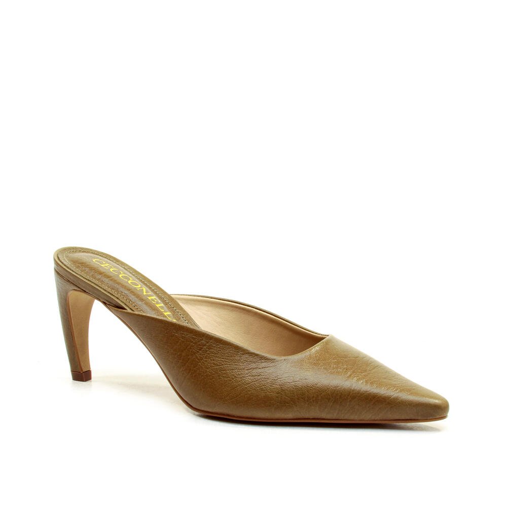 Mule Couro Verde Salto Médio Cecconello 2912003-1 Verde 3