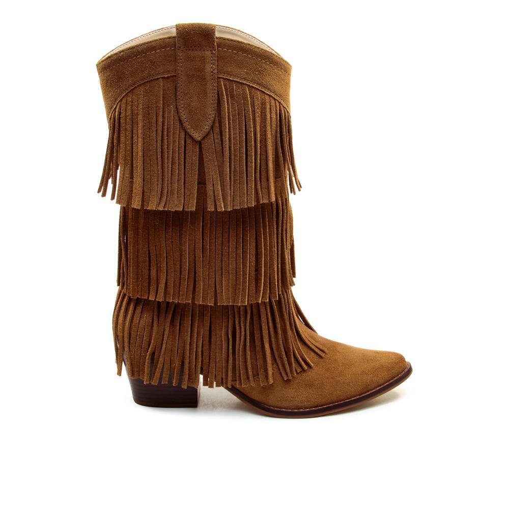 Bota Couro Marrom Cano Médio Cecconello 2907001-3