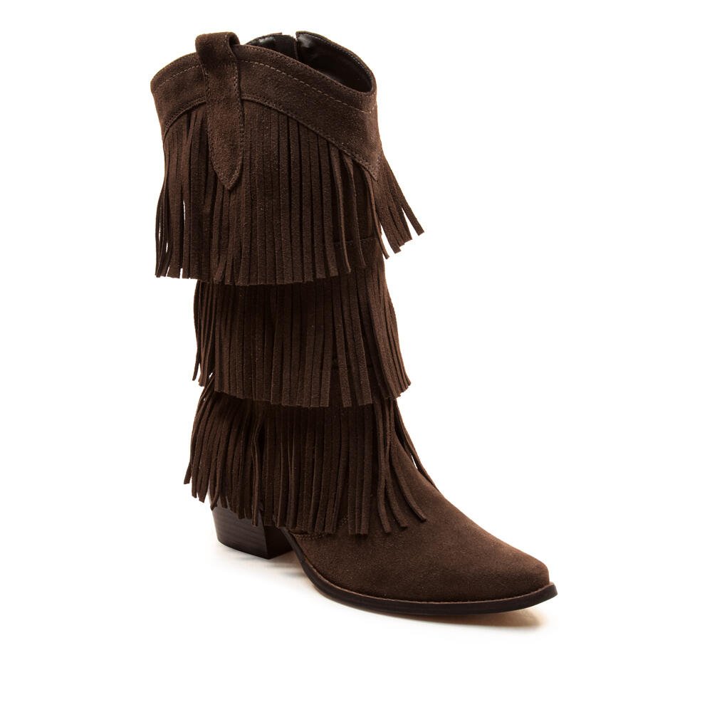 Bota Couro Marrom Cano Médio Cecconello 2907001-2 Café 3