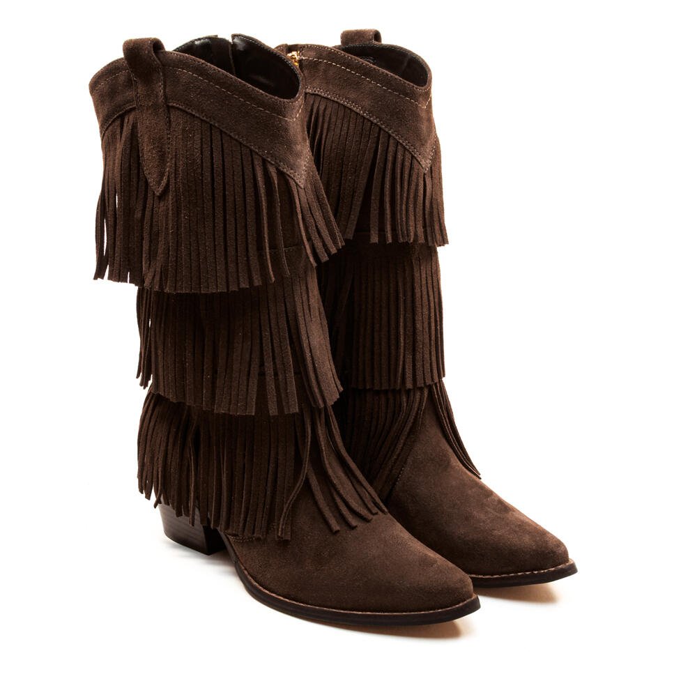 Bota Couro Marrom Cano Médio Cecconello 2907001-2 Café 5