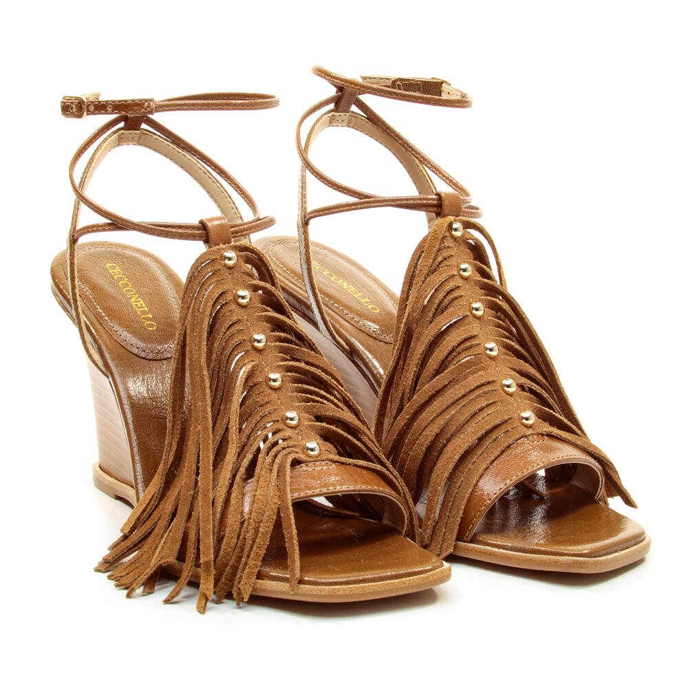 Sandália Couro Marrom Salto Alto Cecconello 2890001-2 Marrom 5
