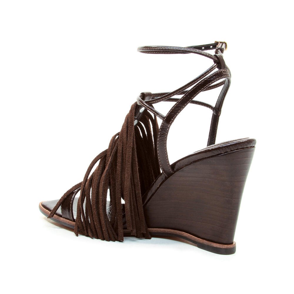 Sandália Couro Marrom Salto Alto Cecconello 2890001-3 Café 4