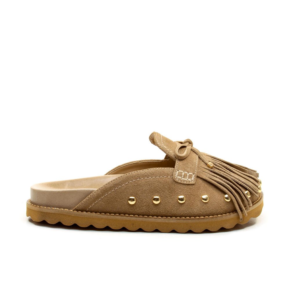 Clog Couro Nude Cecconello 2909001-2